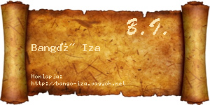Bangó Iza névjegykártya